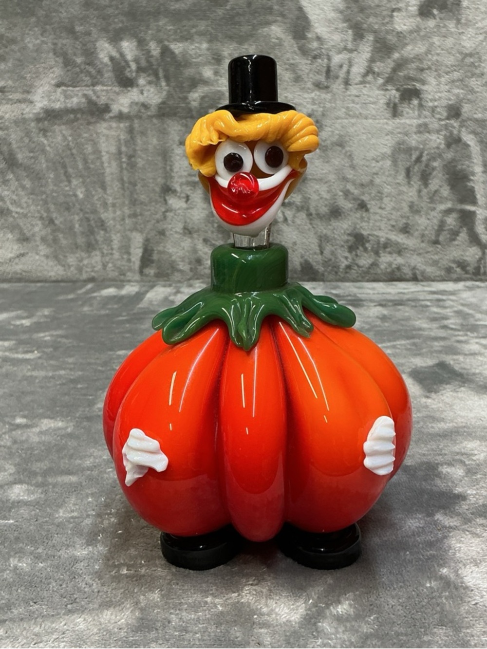 Vintage Murano Glass Art Clown Decanter hand blown